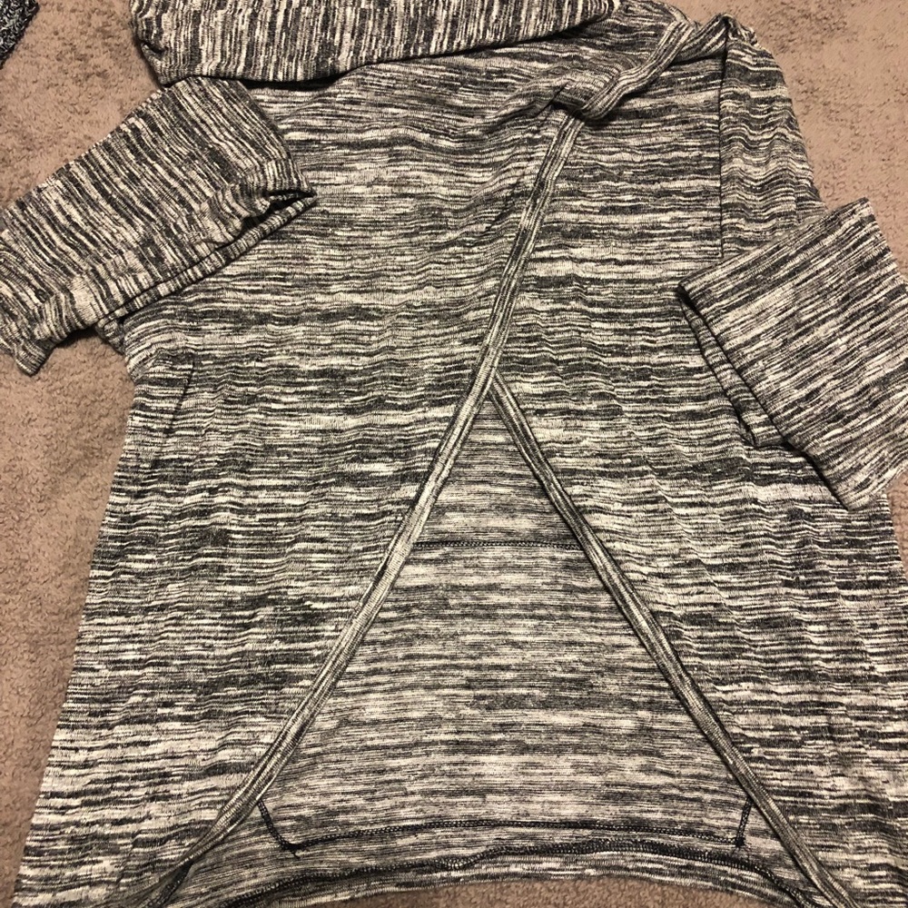 Black/grey open back hoodie size Large never worn